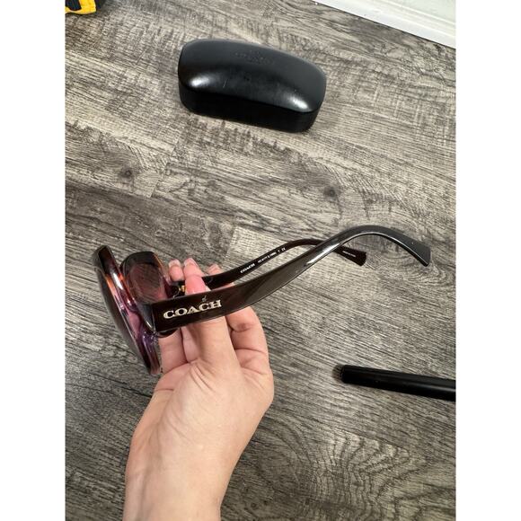 COACH HC8177 1588 PURPLE BROWN OVERSIZED SUNGLASSES 59-17 140 - Picture 10 of 14